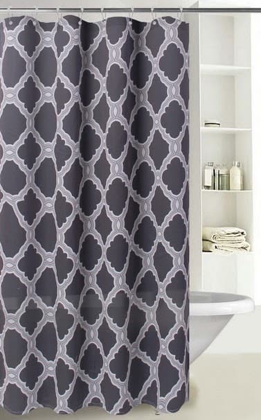 Fabric Printed HONEY CONE Shower Curtain - Silver - Standard