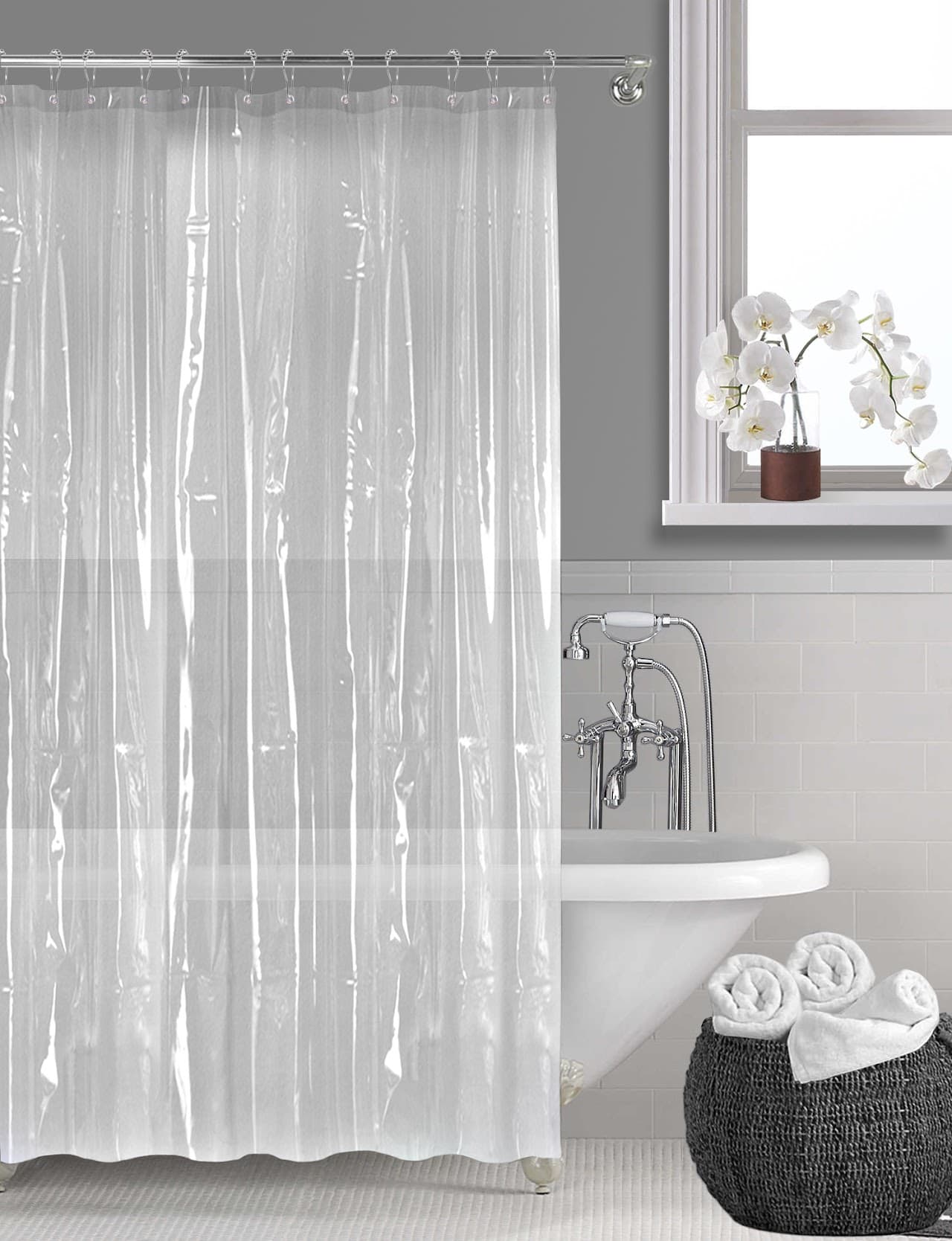 P.V.C Shower Curtain - Frosty - Standard