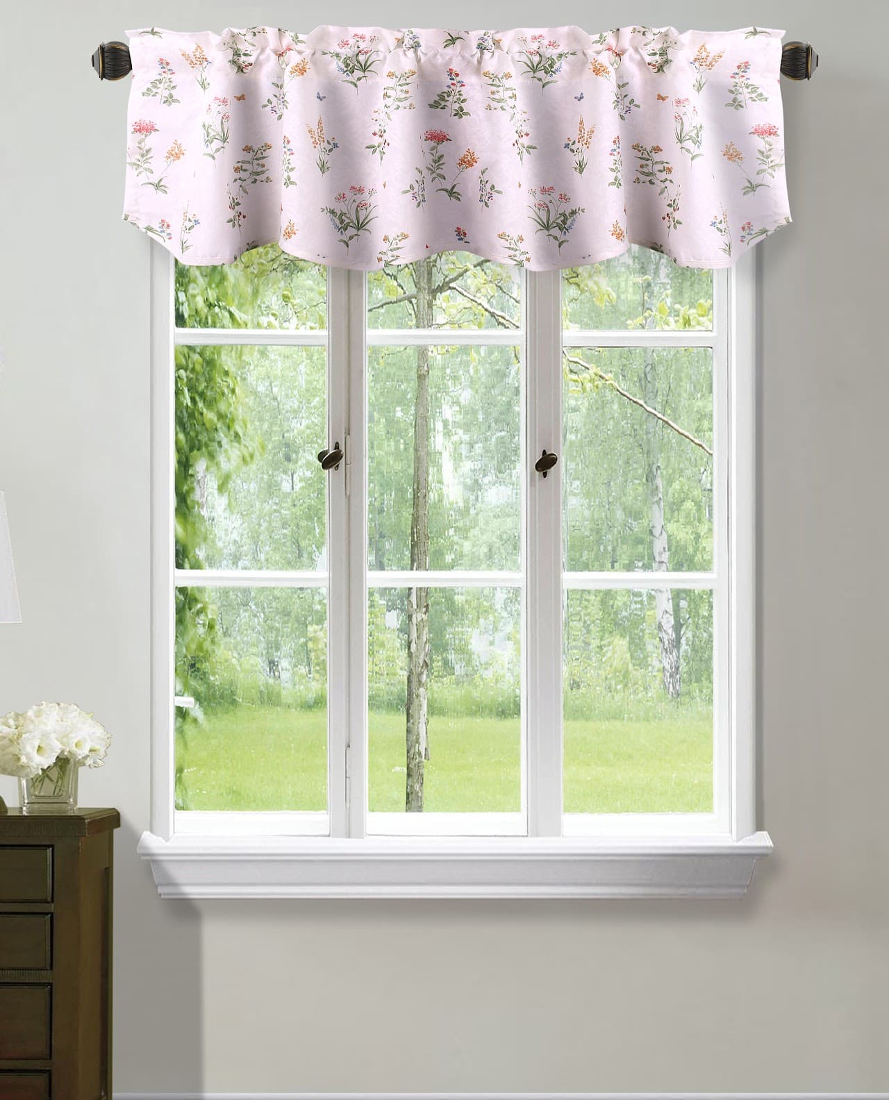 Fabric Printed ENGLISH GARDEN Kitchen Curtain - Standard