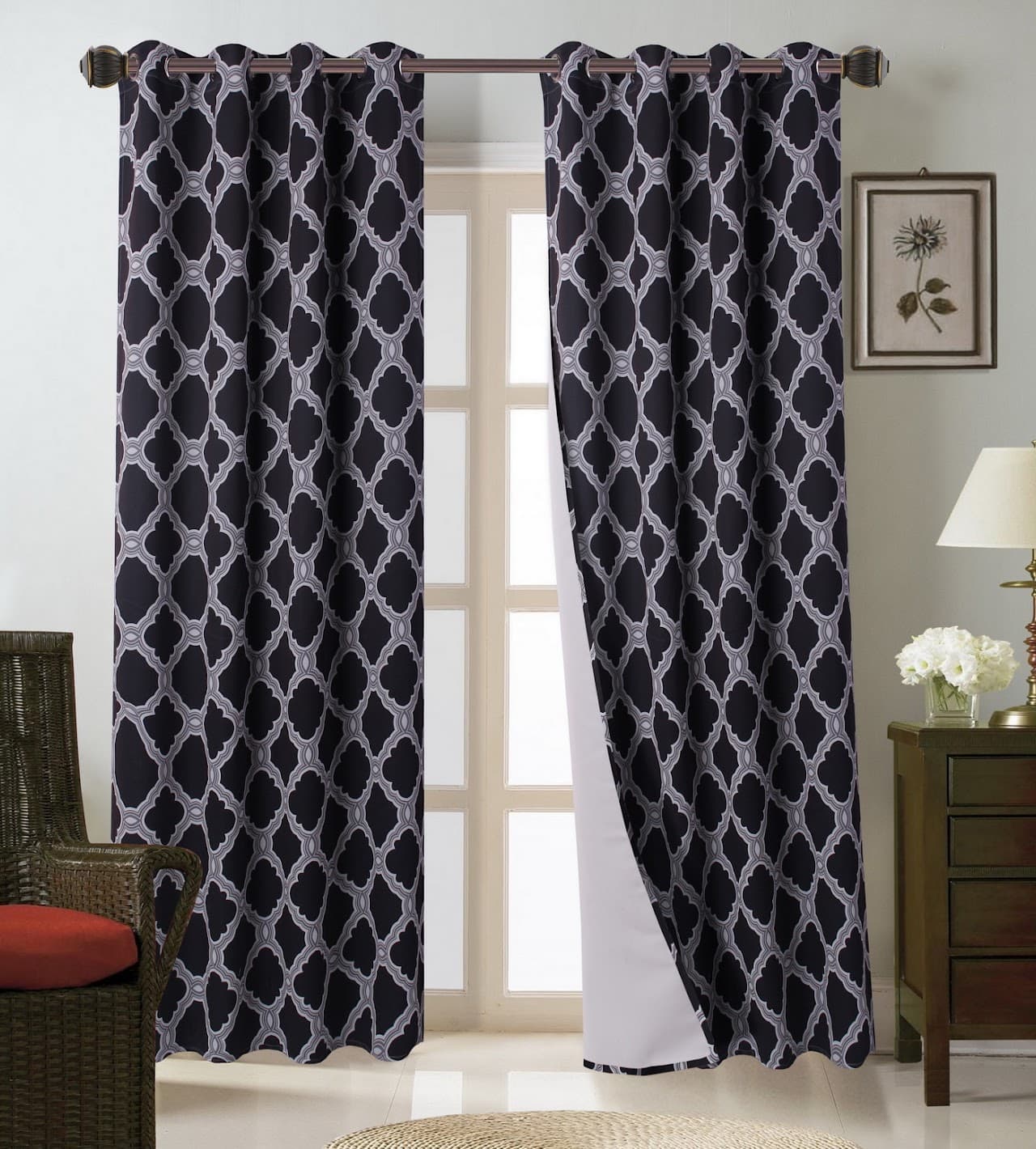Fabric Printed Window Curtain - Hyde - Standard