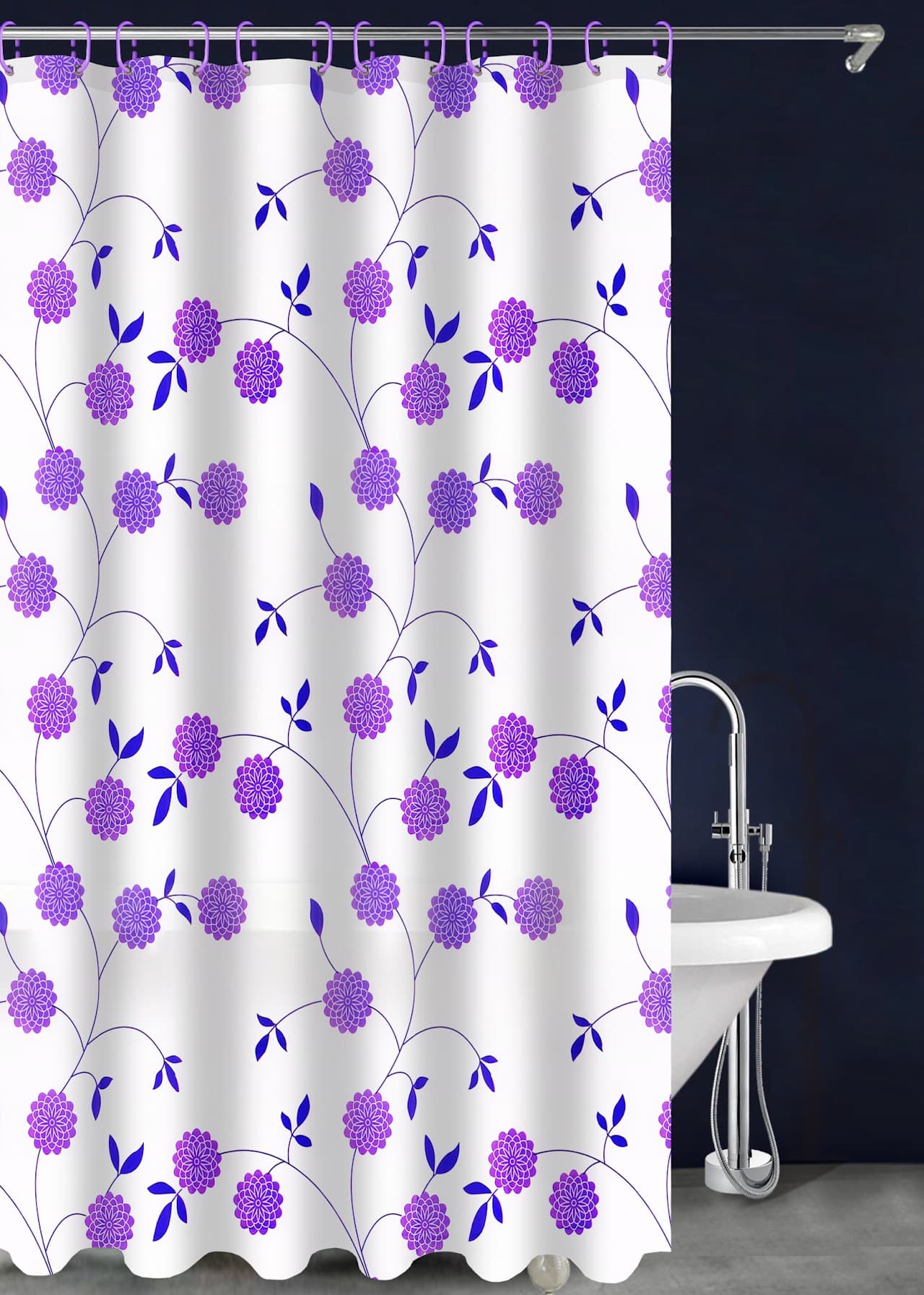 P.E.V.A Printed Shower Curtain - A207-2 - Standard