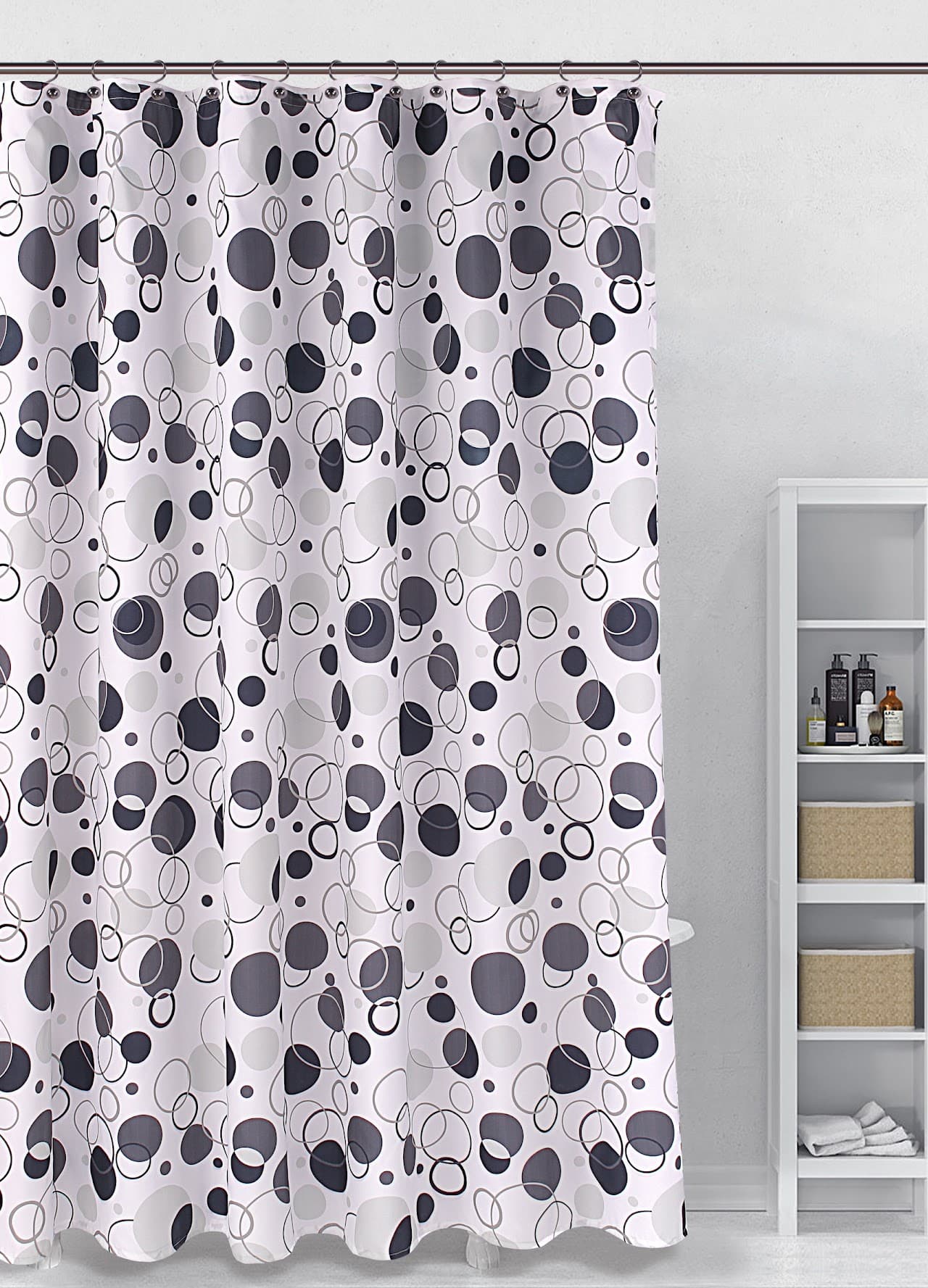 Fabric Printed Shower Curtain - Ring Toss - Standard