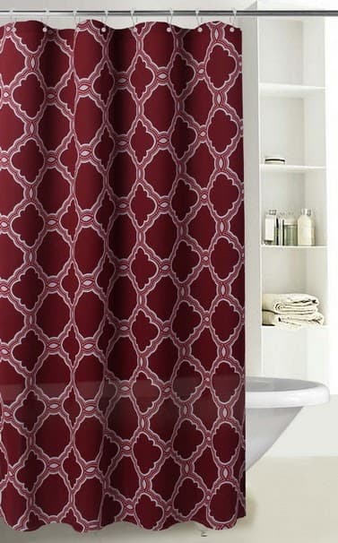 Fabric Printed HONEY CONE Shower Curtain - Burgundy - Standard