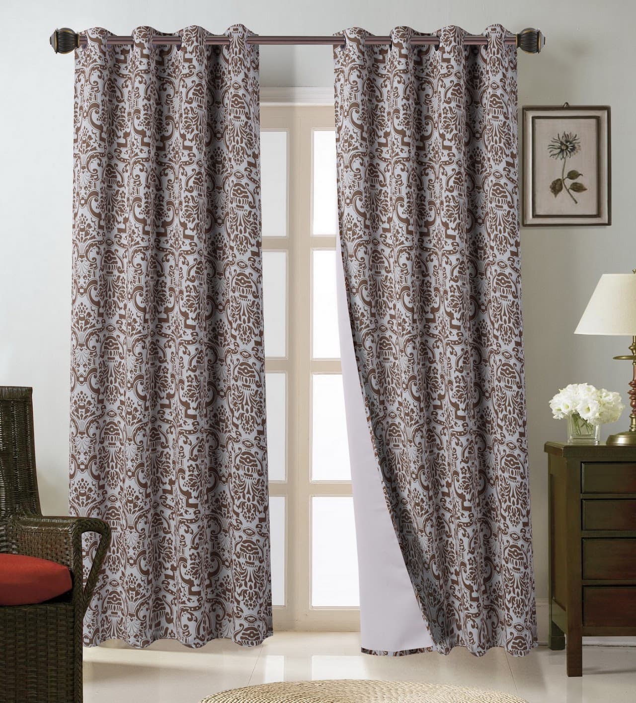 Fabric Printed Window Curtain - Julie - Standard