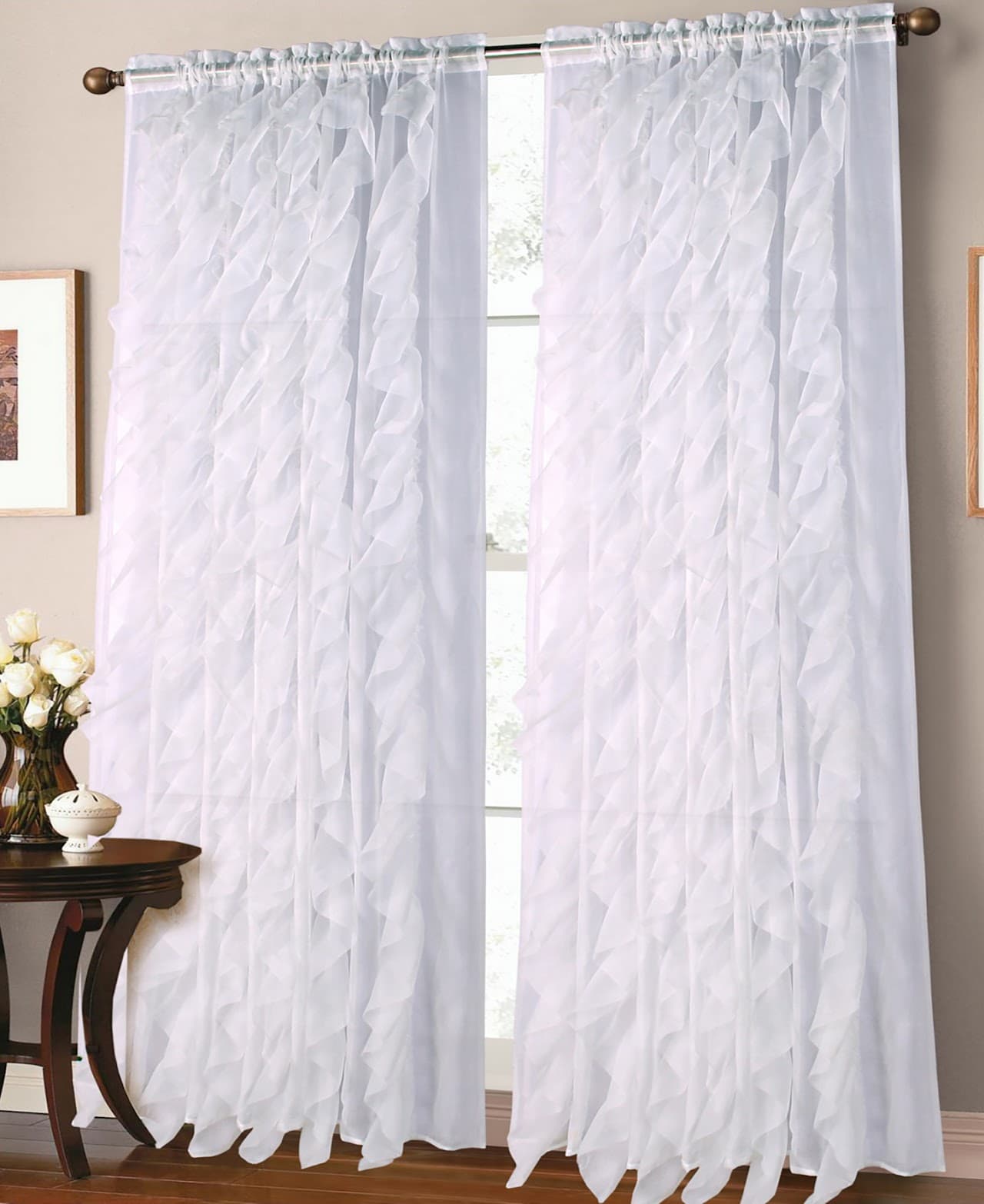 Fabric Sheer Window Curtain - Cascade - Standard
