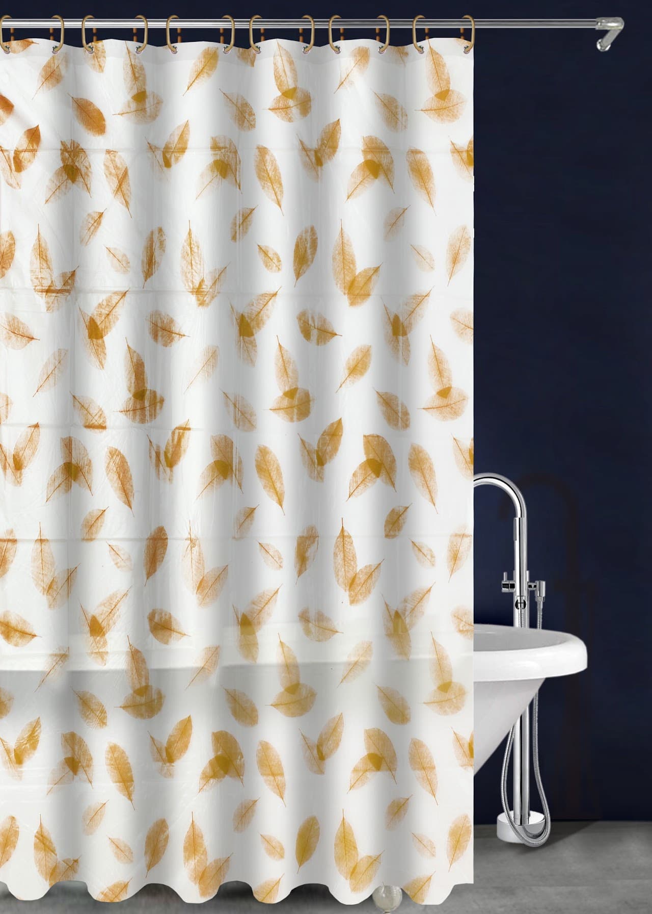 P.E.V.A Printed Shower Curtain - Camel - Standard